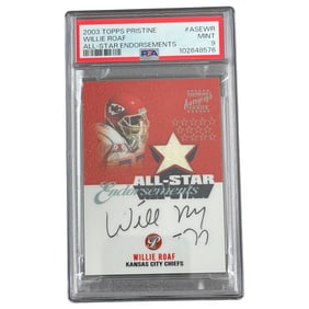 2003 Topps Pristine Willi Roaf All-Star Endorsements Auto PSA 9