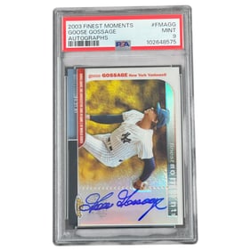 2003 Finest Moments Goose Gossage Autographs PSA 9 Basbeall Card
