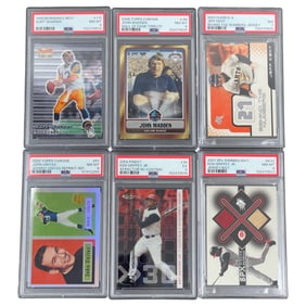 MLB Baseball and NFL Football PSA Graded Collector's Cards