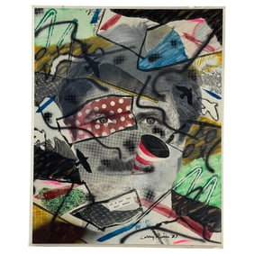 Larry Rivers(1923-2002) Oil and Mixed Media on Paper - Signed and Dated 1983