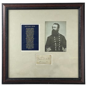 Framed Photograph and Signature of Admiral David D. Porter (U.S. Navy, 1813–1891)