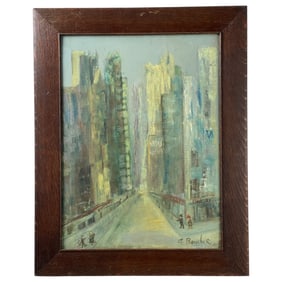 Oil on Board – Landscape Scene, Signed  , Framed