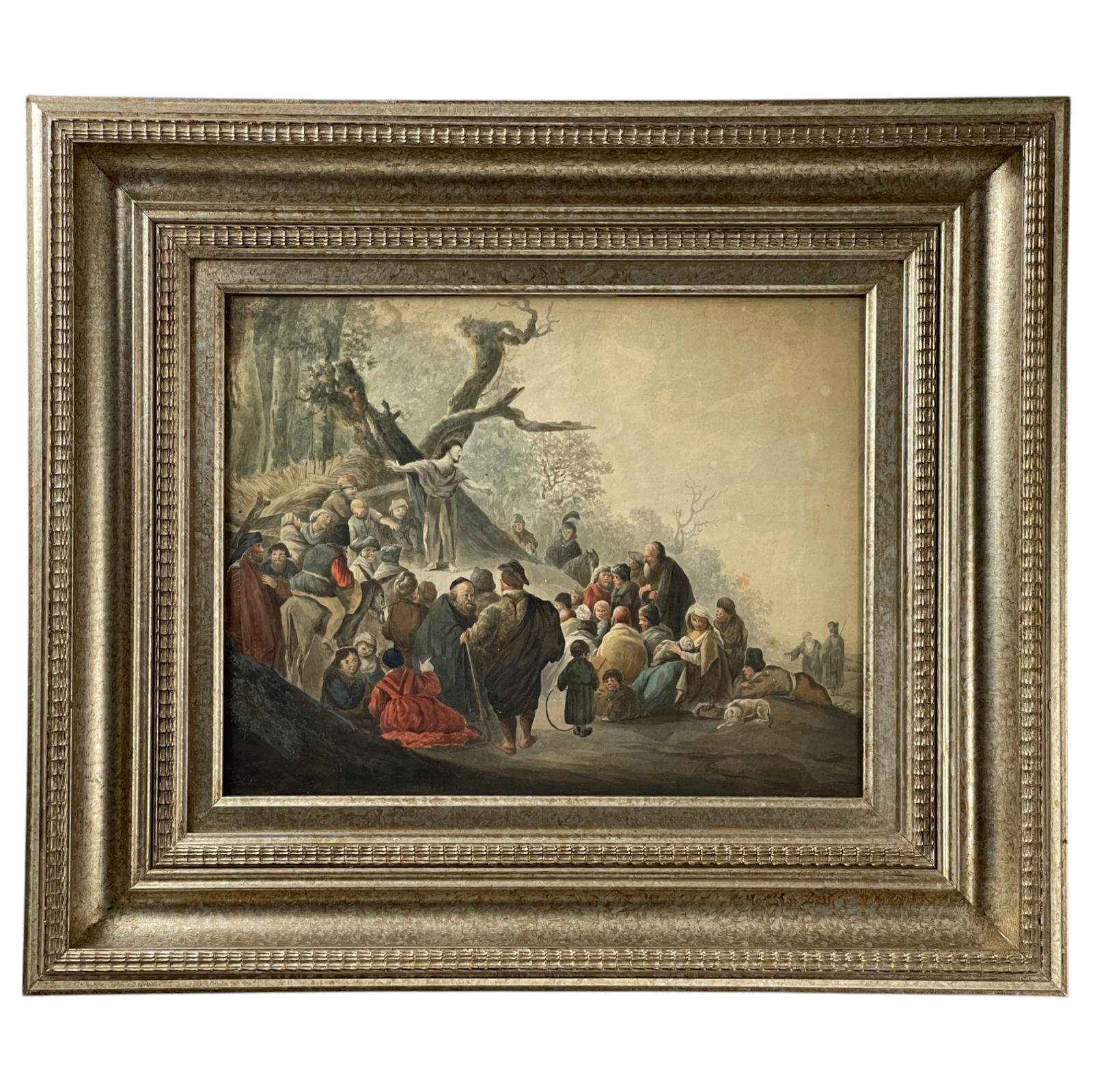 Jacob Devit Predication Religious Watercolor on Paper (1 of 10)