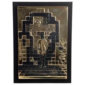 Salvador Dalí (Spanish, 1904–1989) Lincoln in Dalivision, 1979 Gold Bas Relief Edition 111/160