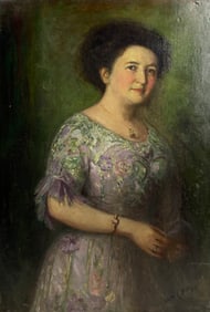 William Merritt Chase (American, 1849–1916) – Portrait of a Woman, Oil on Canvas, Signed