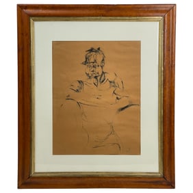 Thomas Hart Benton (American, 1889–1975) – Ink on Paper Drawing, Signed, Framed