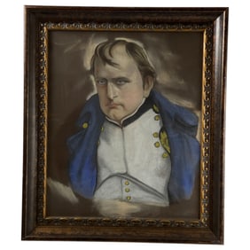 Pastel on Paper Portrait of Napoleon Bonaparte – Signed & Dated in Pencil by Miss J. O'Leary, 1860