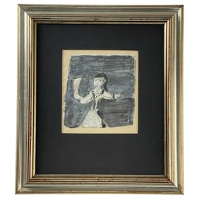 Pablo Picasso (1881-1973) - Watercolor and Oil Mixed Media on Paper