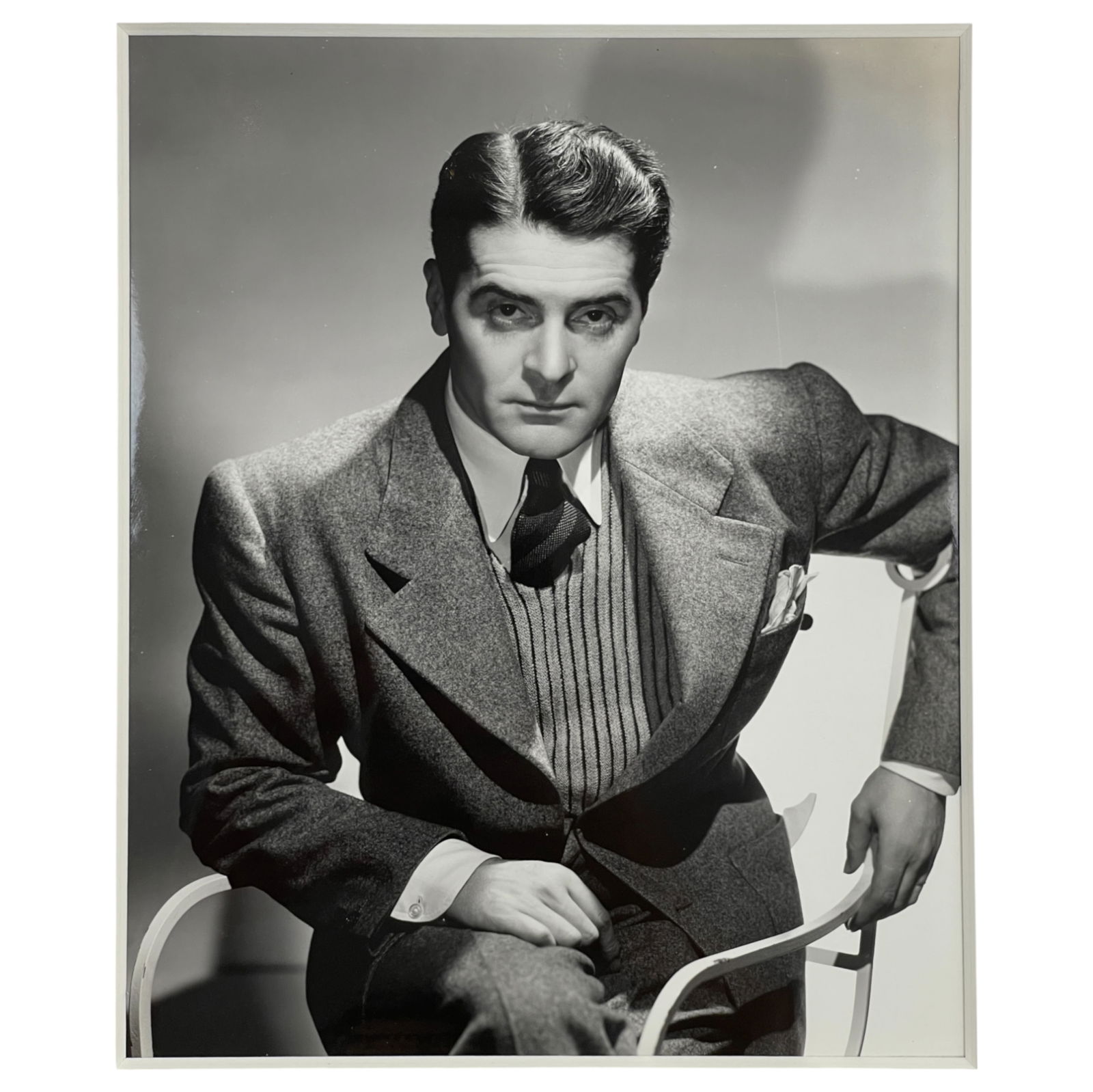 George Hurrell (1904-1992) - Francis Lederer "Confessions of a Nazi Spy" Stamped on Verso: George Hurrell (1904-1992) - Francis Lederer "Confessions of a Nazi Spy". Hurell Stamp on verso. Size: 7.5" x 9.5".