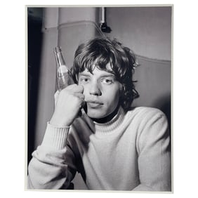 Ian Wright - Original Photograph of Mick Jagger, Embossed Signature Lower Right