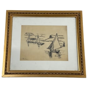 Maximilien Luce (1858-1941) - Pencil Drawing on Paper Signed Bottom Left