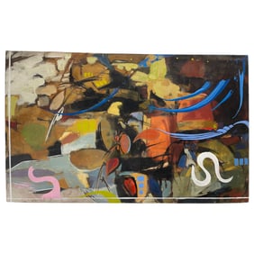 HANS ORLOWSKI German 1894 - 1967 Oil On Canvas Abstract Painting