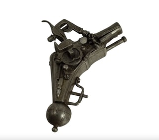 Extremely Rare 16th–17th Century Wheel Lock Keywind Gambler’s Pistol