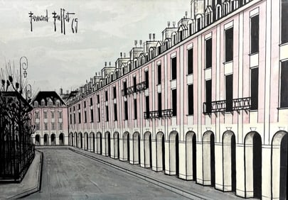 Bernard Buffet Oil on Canvas, Signed Upper Left, Dated 1965