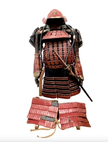 Antique Japanese Samurai Armor Suit with Katana Sword – Edo Period or Later
