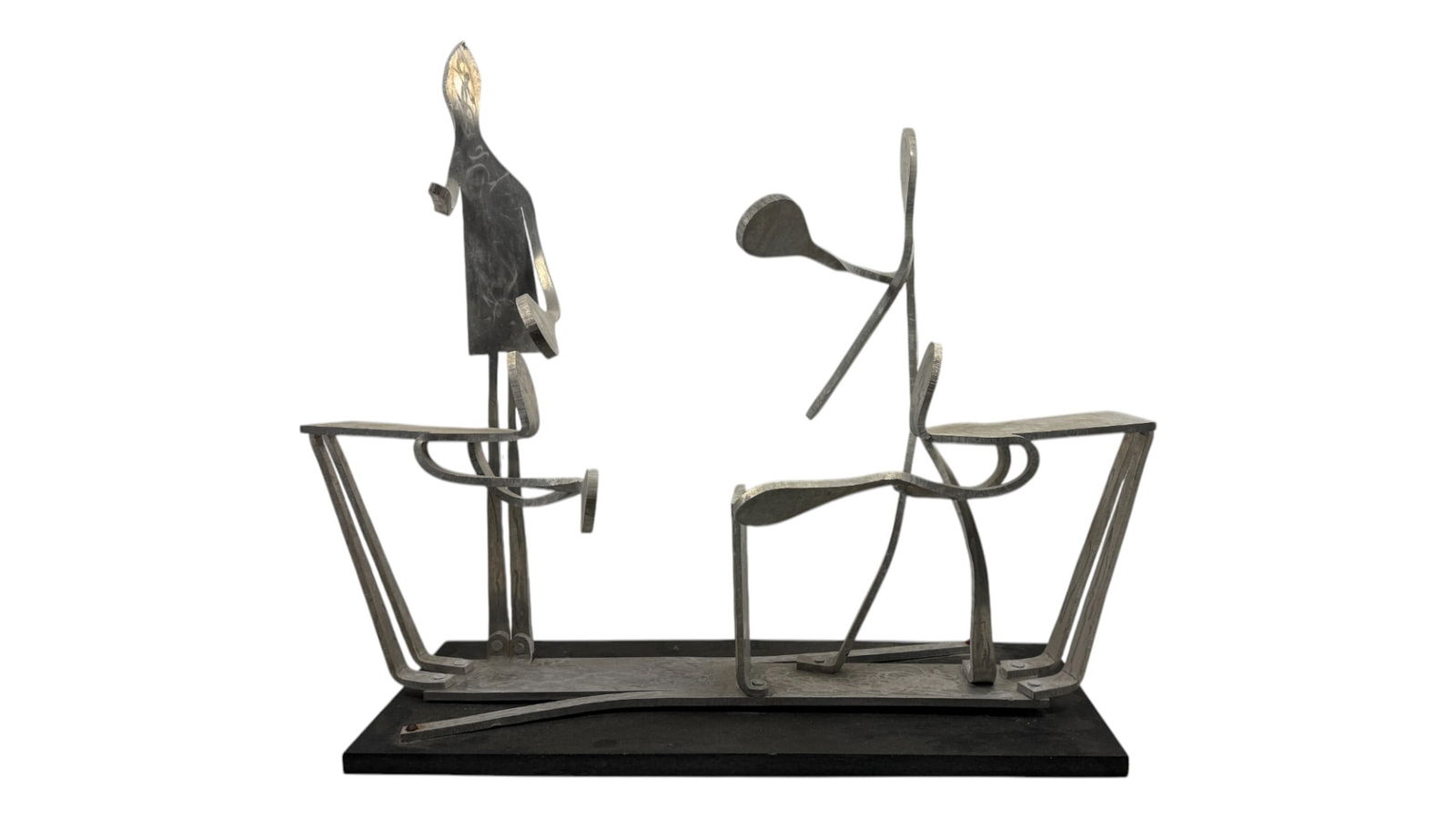 David Smith (1906–1965) Untitled Abstract Steel Sculpture, Signed on Base,: Monumental abstract steel sculpture to renowned American sculptor David Smith (1906–1965), a central figure in 20th-century Abstract Expressionist sculpture. This untitled work measures approximatel