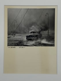 Bob Martin "A-Bomb...USA??" - Original Silver Gelatin Photograph of WB Studio Burbank Explosion