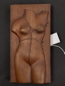 Man Ray Signed and Dated 1963 Wood and Wire Nude Sculpture