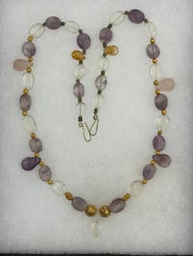 Ancient Stone and Crystal Necklace