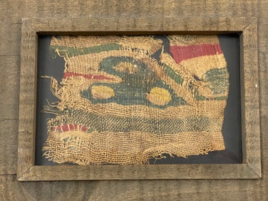 Ancient Egyptian Coptic Linen Textile Fragment