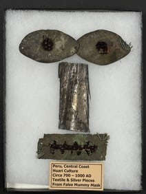 Ancient Peru, Central Coast Textile and Silver Pieces c. 700-1000AD