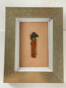 Ancient Egyptian Cartonnage Fragment of Duamutef c. 2-1 Century BC with COA