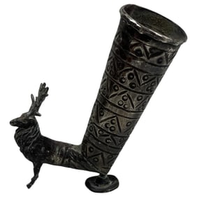 Ancient Achaemenid Silver Deer Vessel Cup