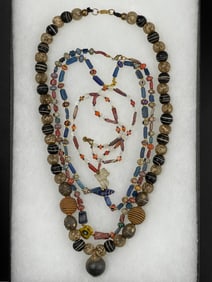 Ancient Mixed Stone Crystal and Bead Necklaces
