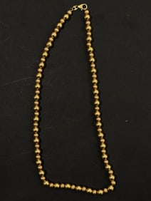 Vintage 14k Gold Bead Necklace
