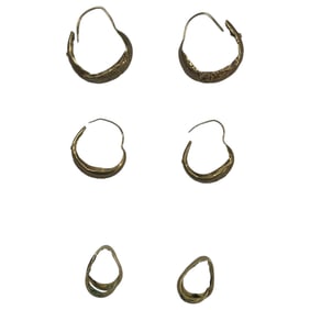Ancient High Karat Gold Earring Ear Ring Collection Jewelry
