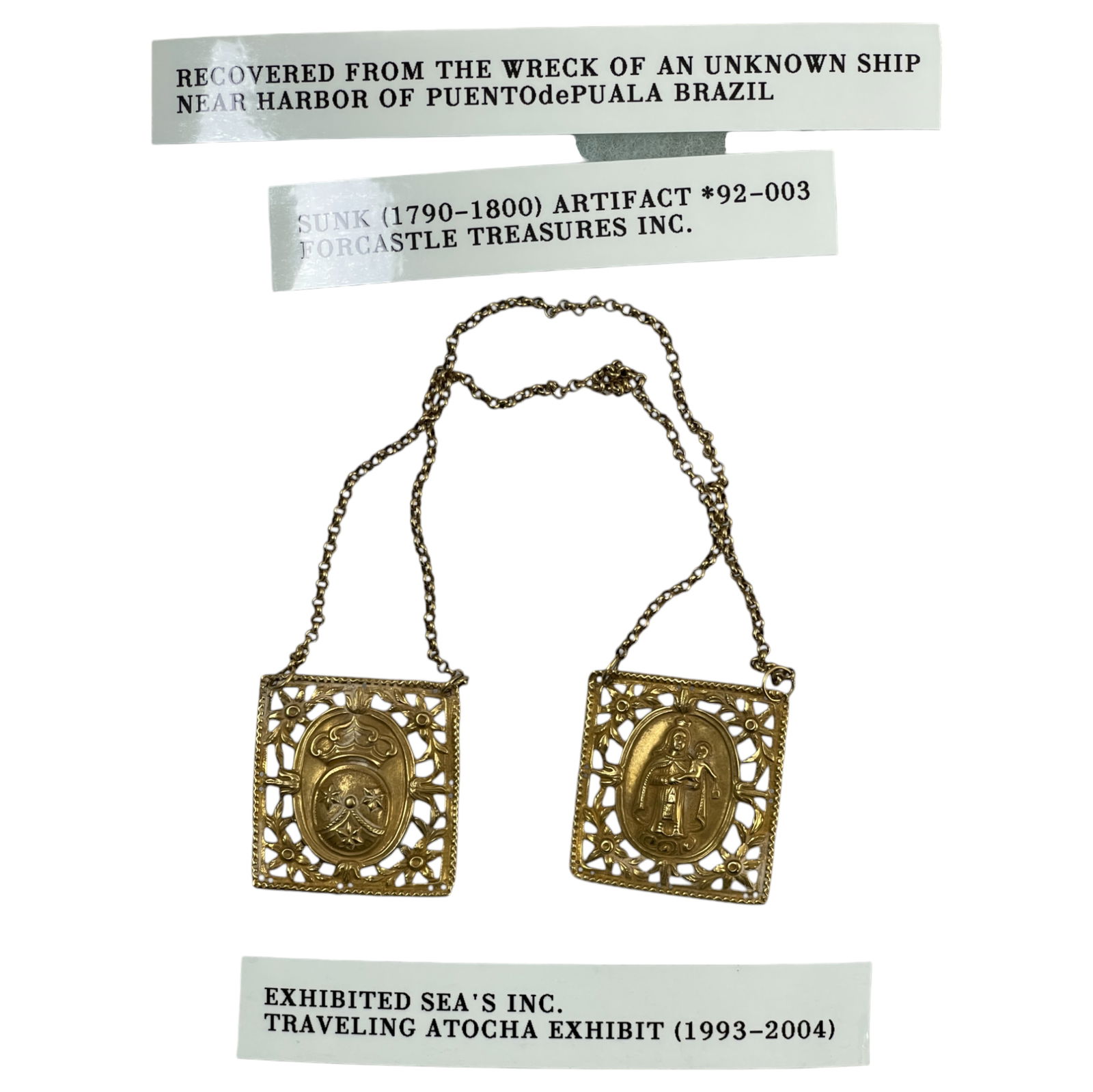 Ship Wreck Sunken Treasure Brazil Atocha High Karat Gold Jewelry 1790 - 1800 Rare (1 of 4)