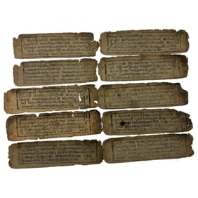 Antique Chinese Tibetan Manuscript Sutra prayers