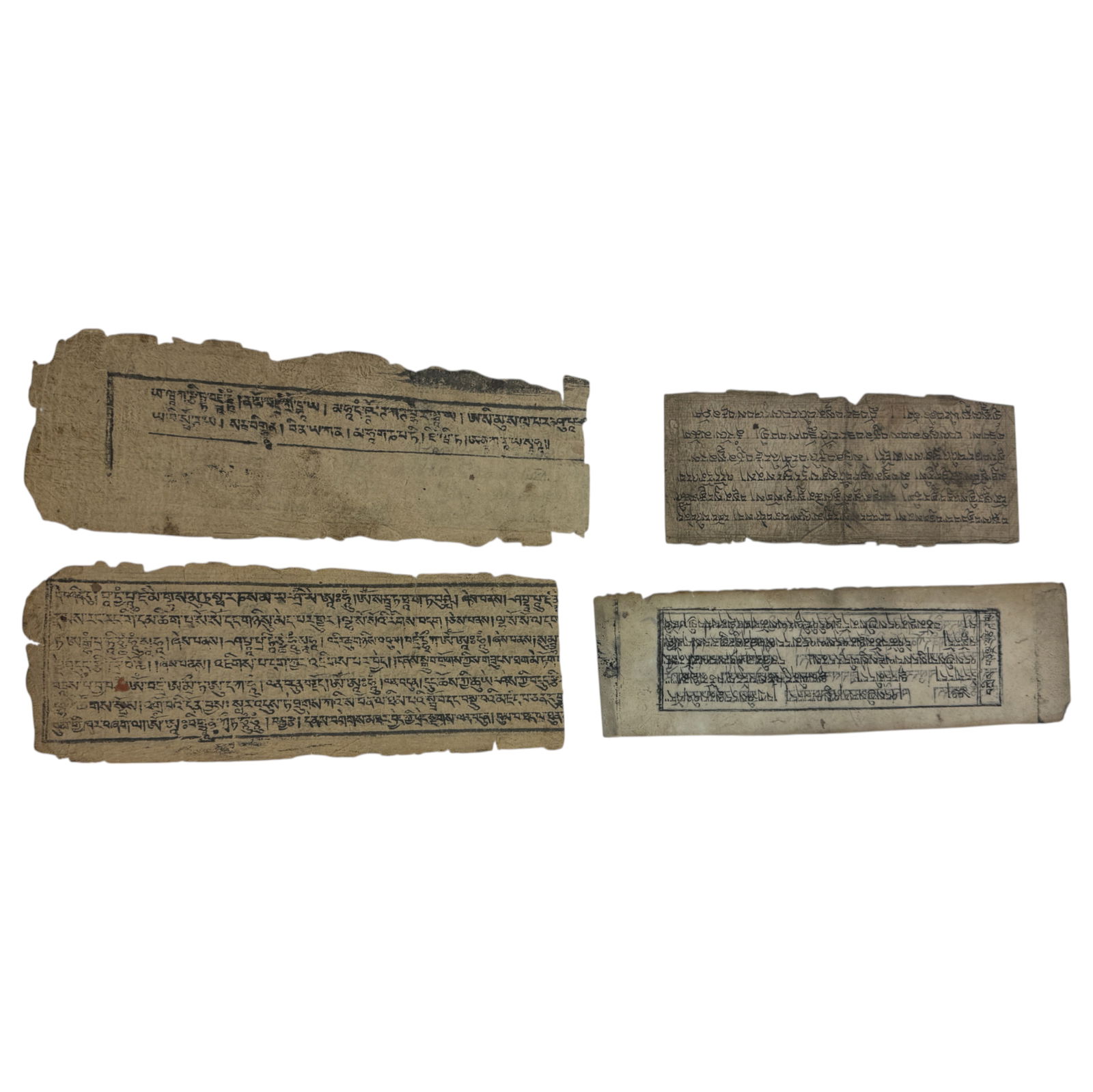 Antique Chinese Tibetan Manuscript Sutra prayers (1 of 2)