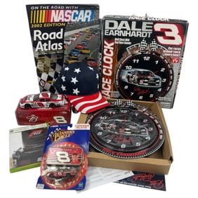 Assorted Racing Collectors lot, includes Dale Earnhardt Race Clock