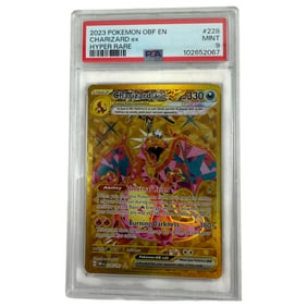 2023 Pokemon OBF EN  Golden Charizard EX Card PSA Grade 9