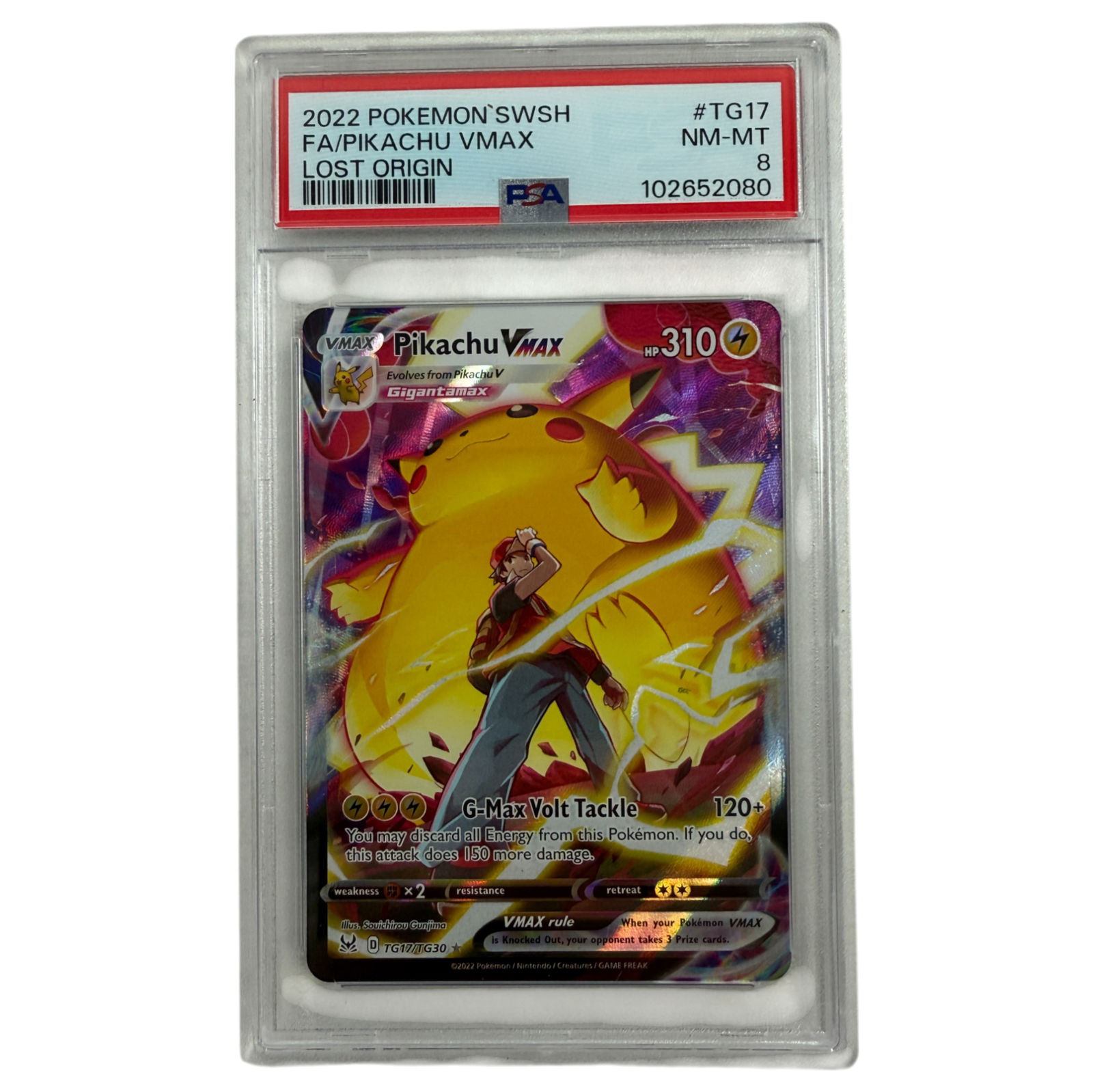 2022 Pokemon SWSH Pikachu VMAX Card PSA Grade 8 (1 of 2)
