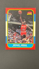 Rare Basketball Trading card Michael Jordan 1986 Fleer #57 Rookie Card