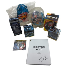 Collection Lot of Doctor Who Toys And Signed Doctor Who Script "Blink"