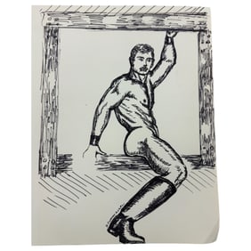 Randy Coleman Gay Colored marker on paper sketch 8/23/82