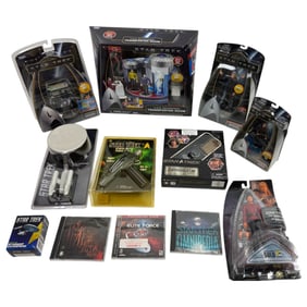 Star Trek Toys and The USS Enterprise Transporter Room Playset Lot