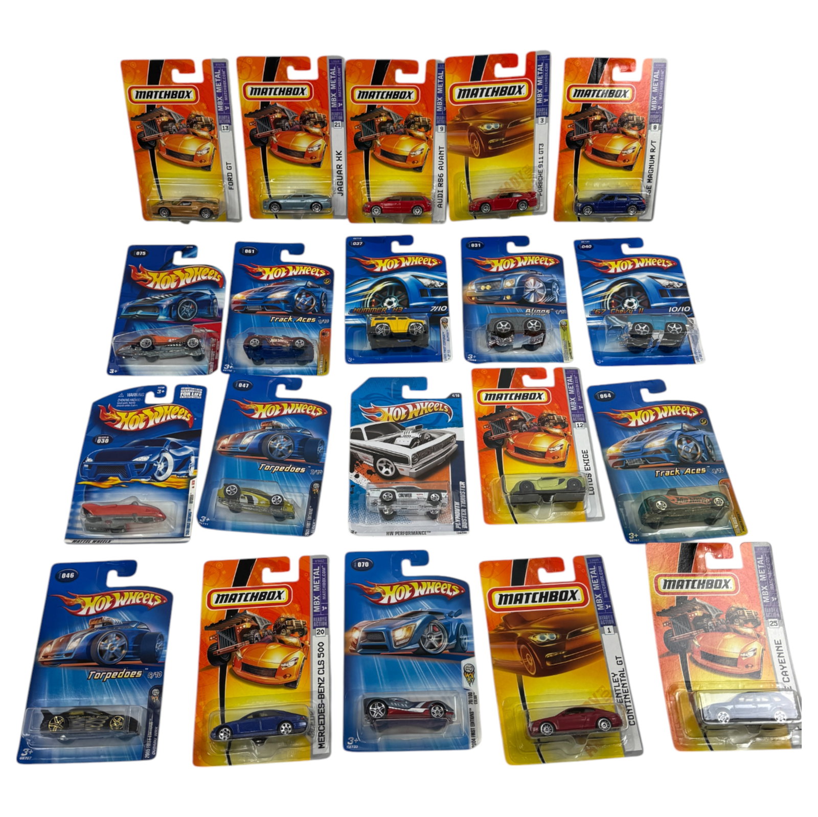 Hot Wheels and Matchbox & Muscle Machines MBX Metal Cars Lot: Comes With 20 pieces