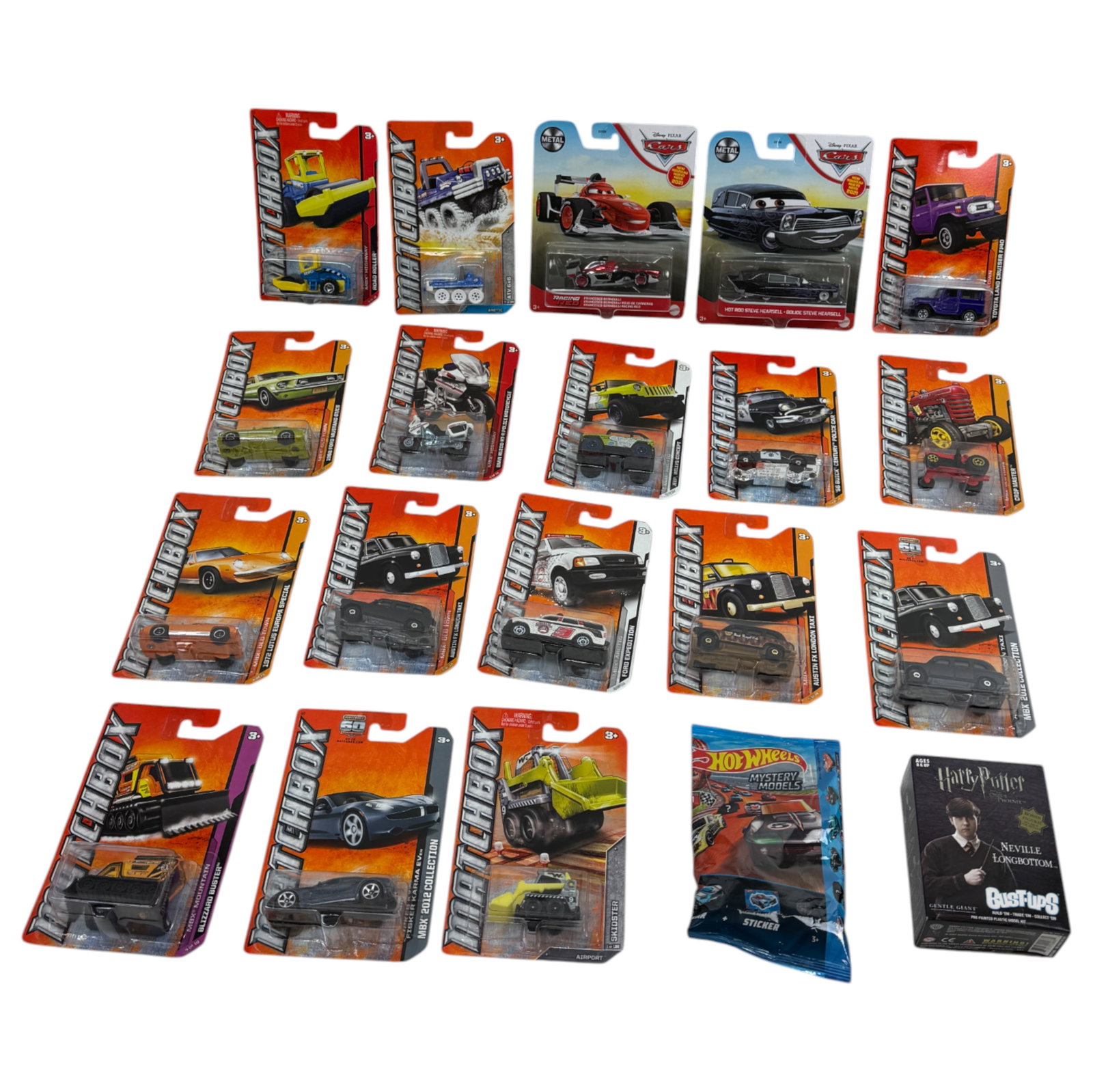 Hot Wheels and Matchbox & Muscle Machines MBX Metal Cars Lot: Comes With 20 pieces