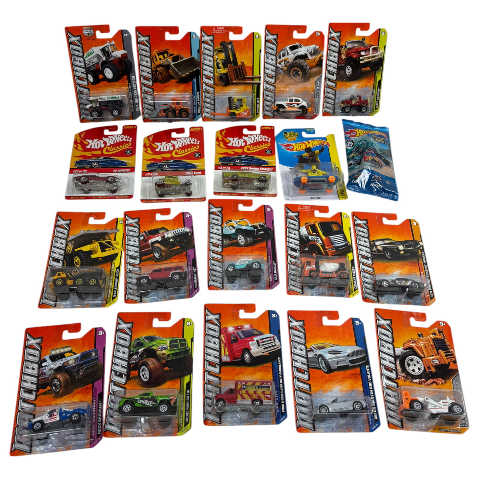 Hot Wheels and Matchbox & Muscle Machines MBX Metal Cars Lot: Comes With 20 pieces