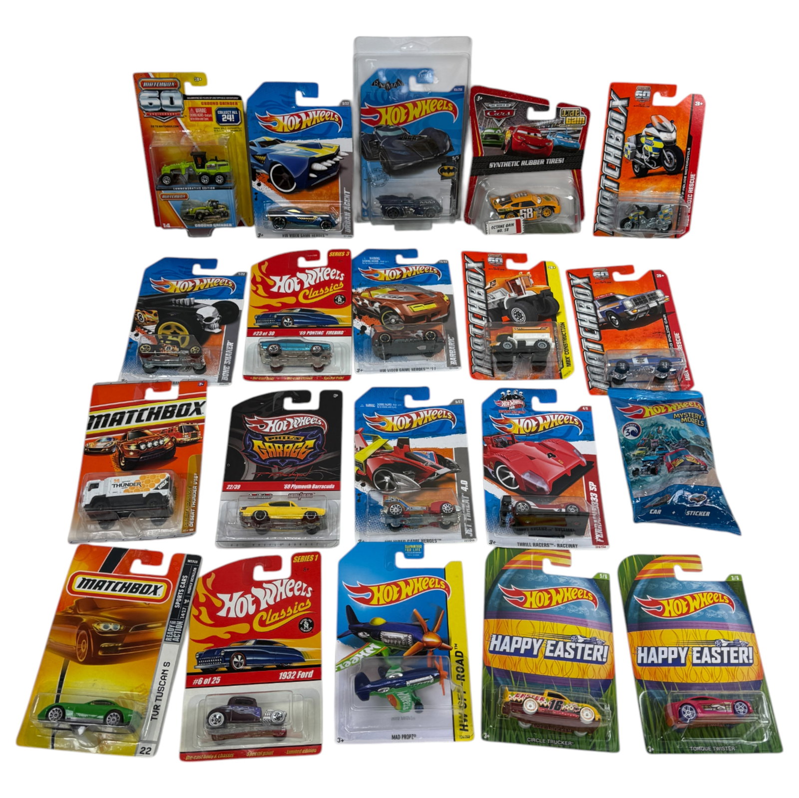 Hot Wheels and Matchbox & Muscle Machines MBX Metal Cars Lot: Comes With 20 pieces