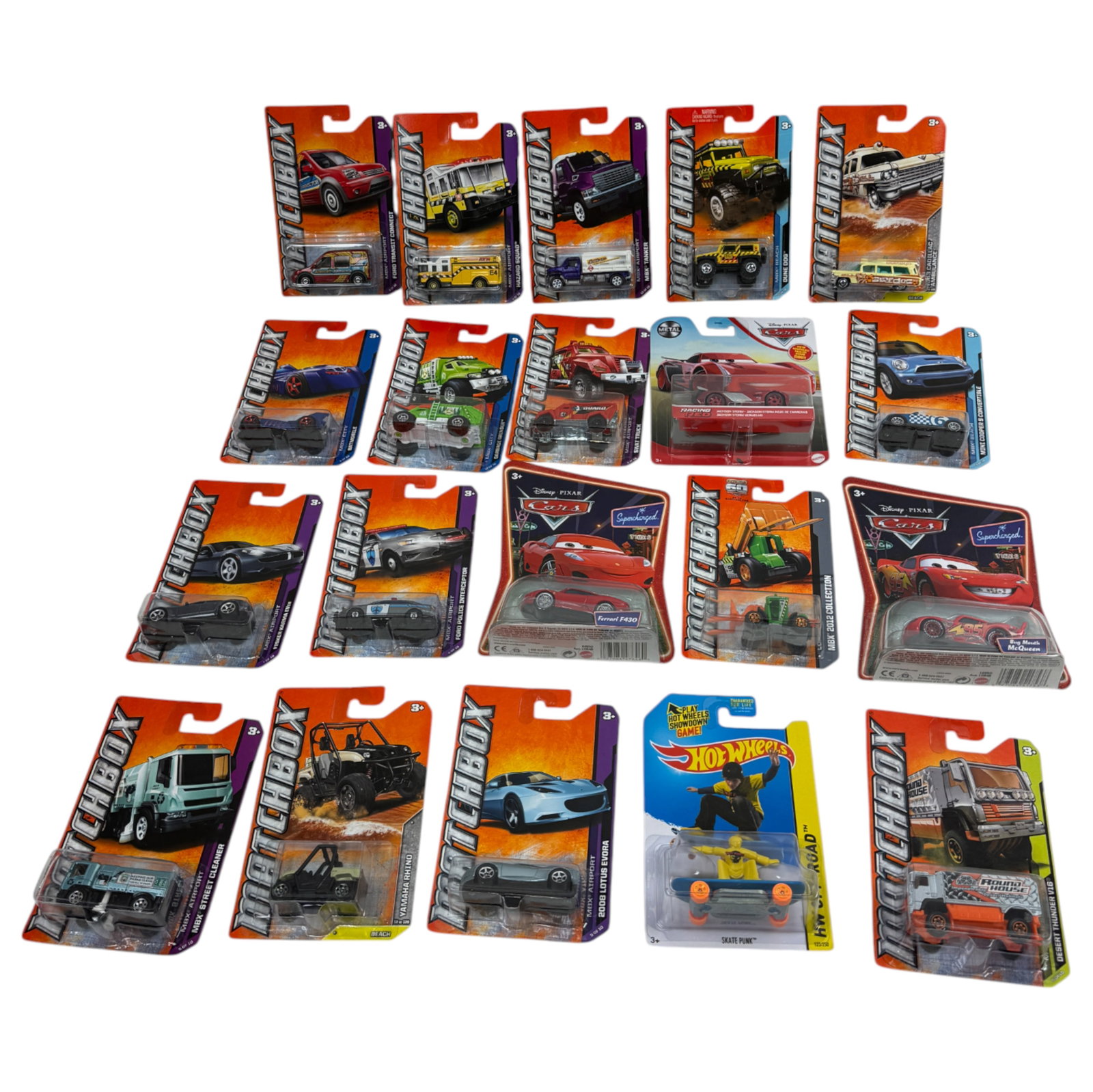 Hot Wheels and Matchbox & Muscle Machines MBX Metal Cars Lot: Comes With 20 pieces