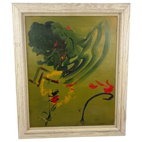 Canvas modern abstract painting Untitled Signed by a Lars Lapmann on the bottom right