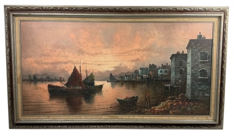 Signed Untitled Oil and Canvas possibly signed by Steven Dohanos