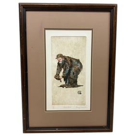 Painting by George Crionas 1993 Signed Sad Clown