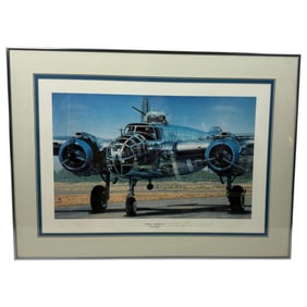 Aviation Art by rick Ruhman signed North American Thunder