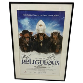 Signed by Bill Maher and Larry Charles Religulous The Truth is Near Movie poster